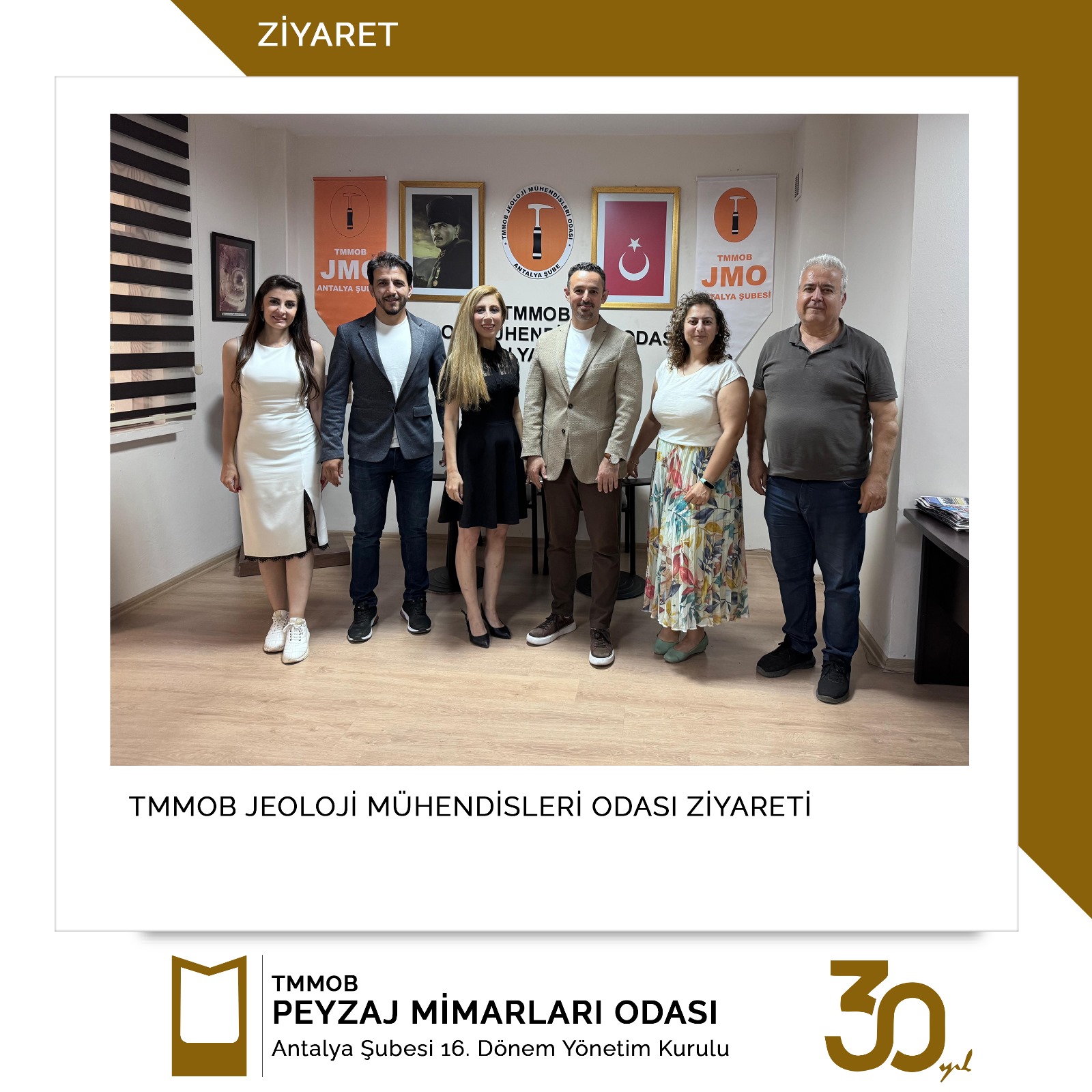 TMMOB JEOLOJİ MÜHENDİSLERİ ODASI ANTALYA ŞUBESİ ZİYARETİ