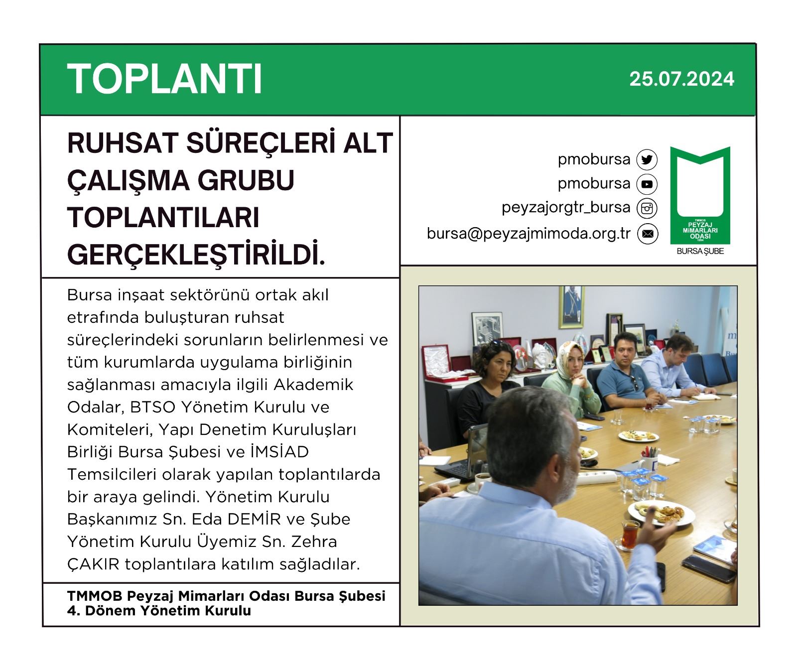 TOPLANTI | RUHSAT SÜREÇLERİ ALT ÇALIŞMA GRUBU TOPLANTILARI GERÇEKLEŞTİRİLDİ.