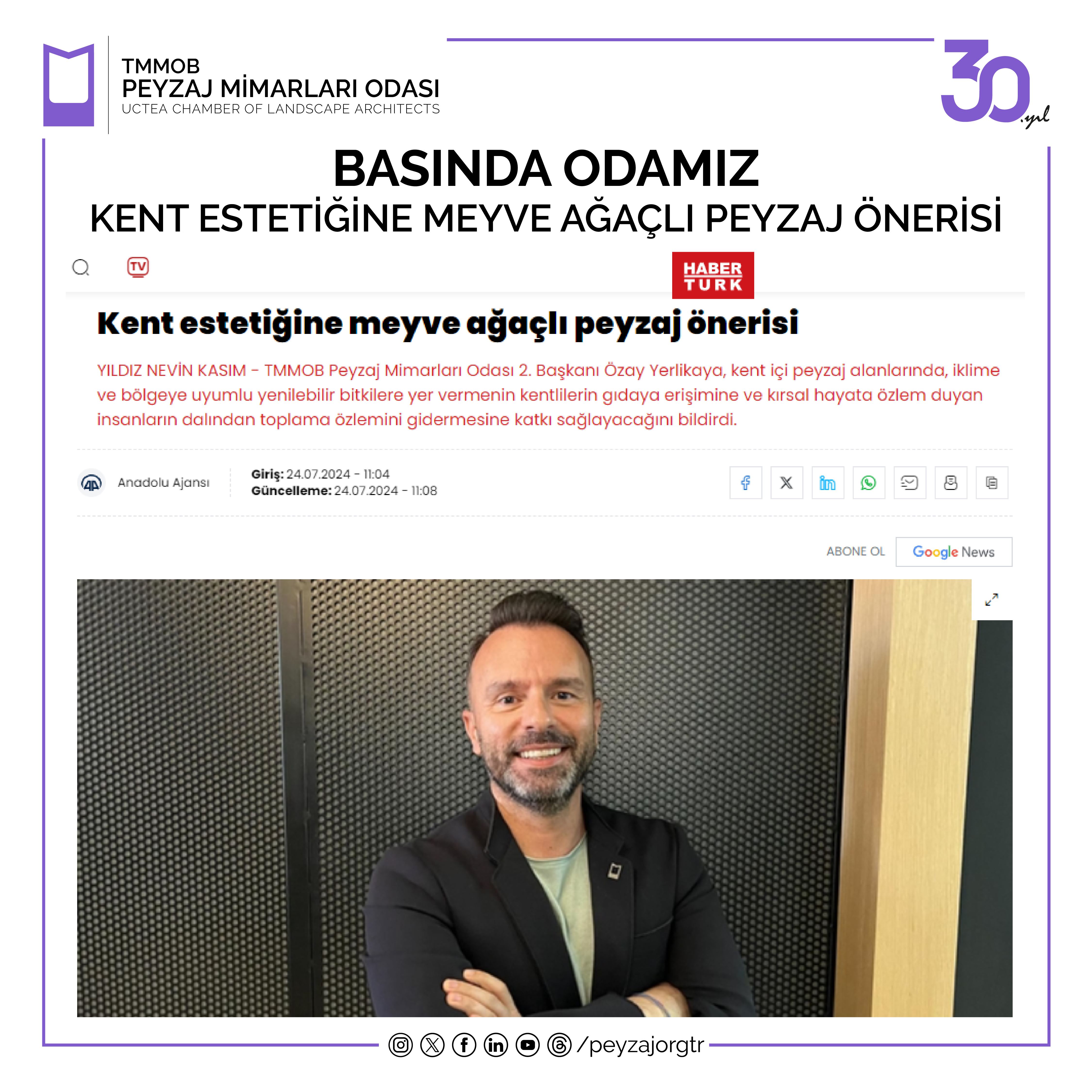 BASINDA ODAMIZ | KENT ESTETİĞİNE MEYVE AĞAÇLI PEYZAJ ÖNERİSİ