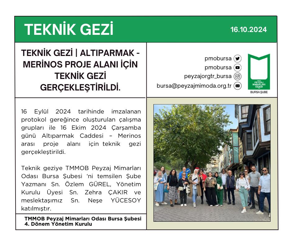 TEKNİK GEZİ | ALTIPARMAK-MERİNOS PROJE ALANI İÇİN TEKNİK GEZİ GERÇEKLEŞTİRİLDİ.