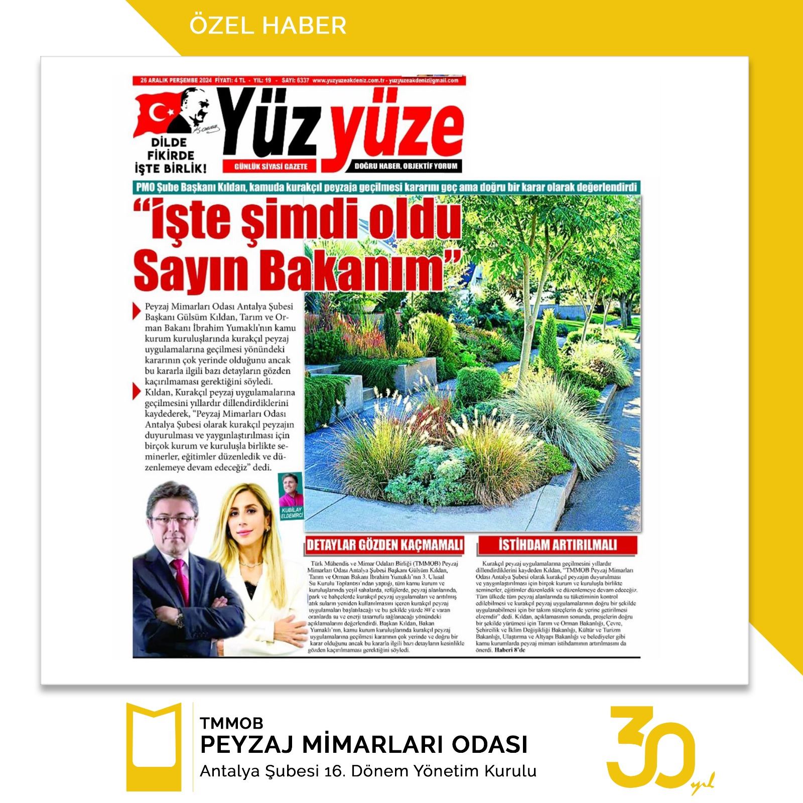 ÖZEL HABER YÜZYÜZE GAZETESİ KUBİLAY ELDEMİRCİ ÖZEL HABERİ