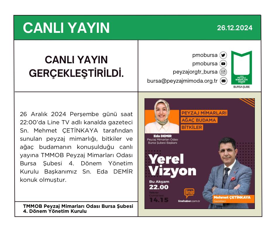 CANLI YAYIN| CANLI YAYIN GERÇEKLEŞTİRİLDİ.