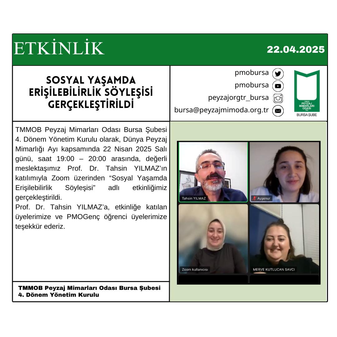 SÖYLEŞİ | SOSYAL YAŞAMDA ERİŞİLEBİLİRLİK SÖYLEŞİSİ GERÇEKLEŞTİRİLDİ.