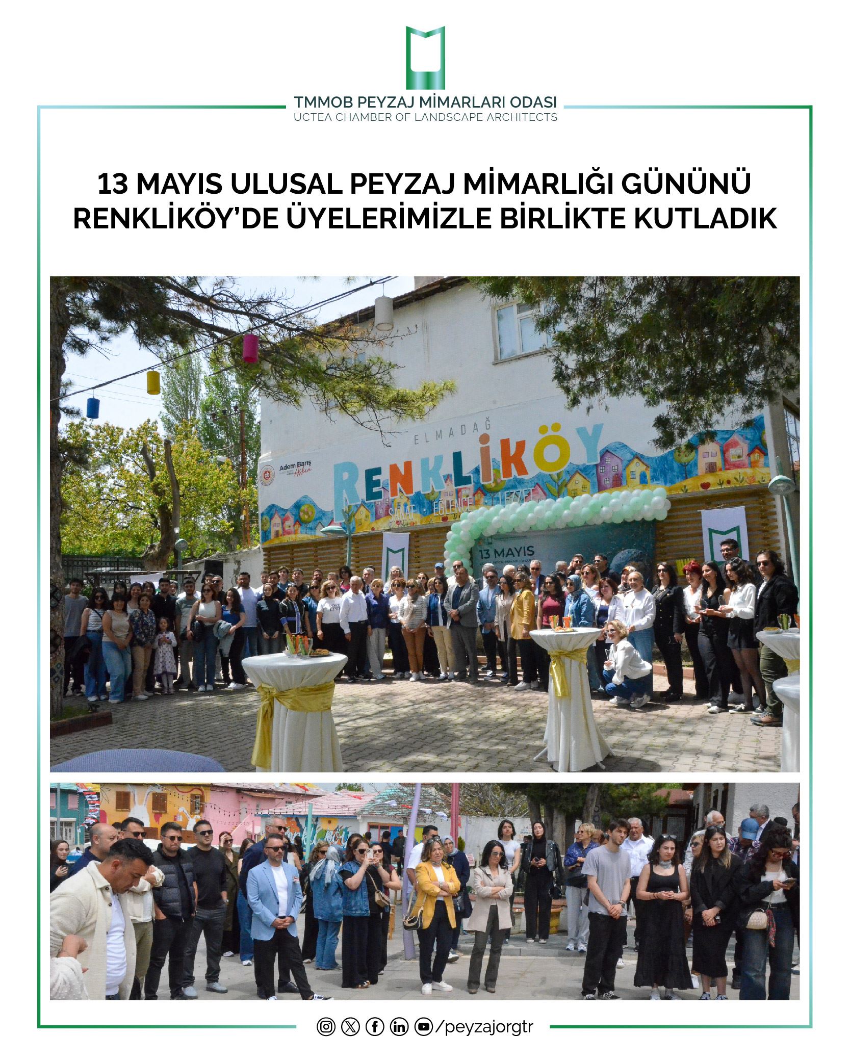 13 MAYIS ULUSAL PEYZAJ MİMARLIĞI GÜNÜNÜ RENKLİKÖY’DE ÜYELERİMİZLE BİRLİKTE KUTLADIK