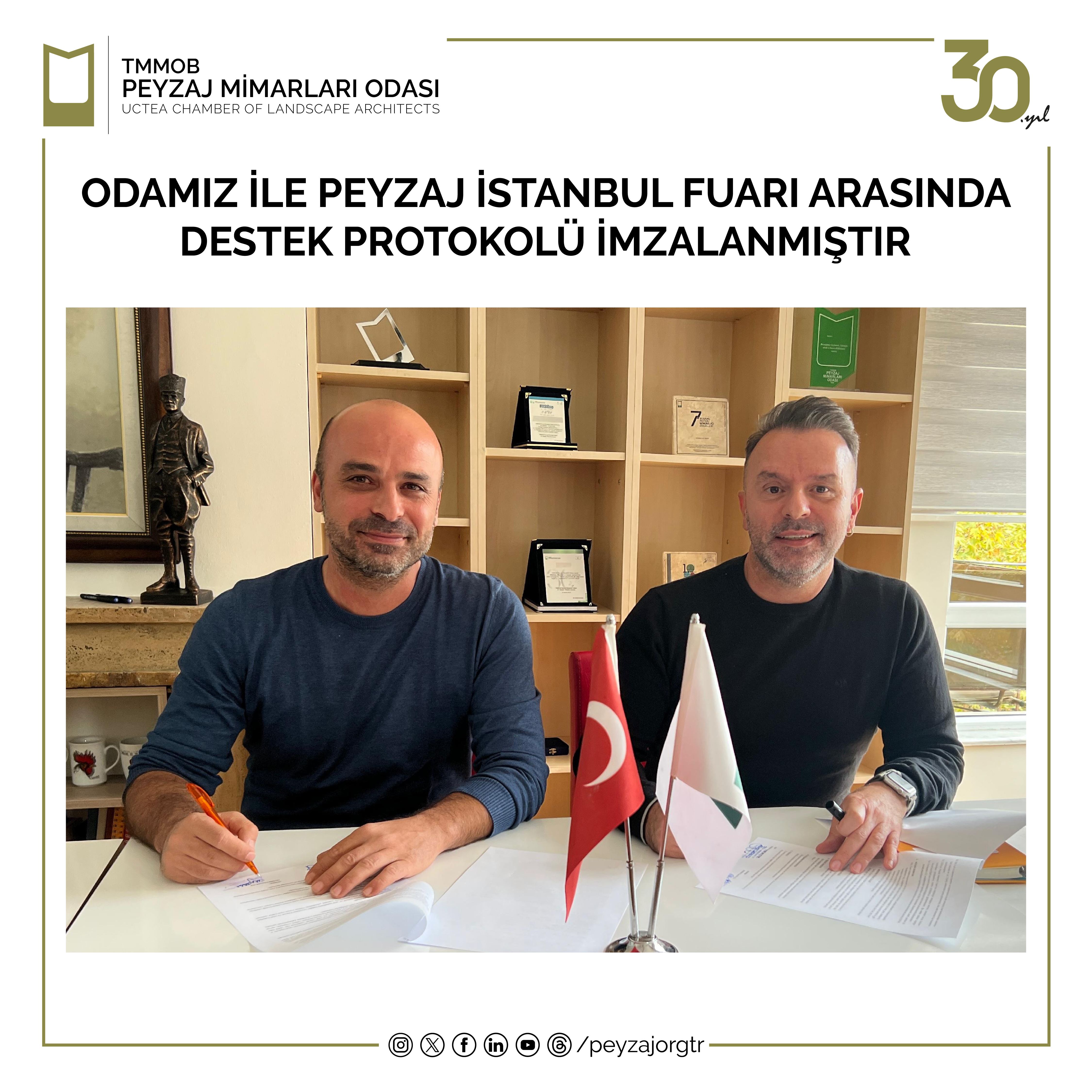 ODAMIZ İLE PEYZAJ İSTANBUL FUARI ARASINDA PROTOKOL İMZALANMIŞTIR