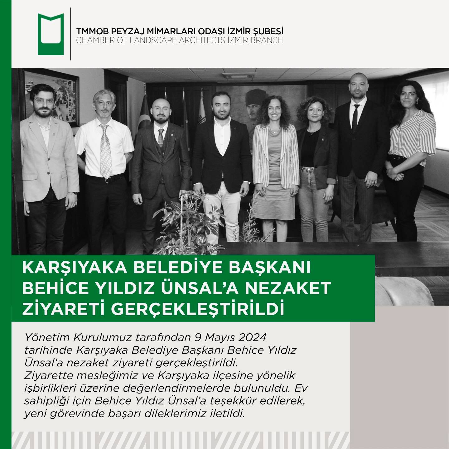 KARŞIYAKA BELEDİYE BAŞKANI BEHİCE YILDIZ ÜNSAL’A NEZAKET ZİYARETİ GERÇEKLEŞTİRİLDİ