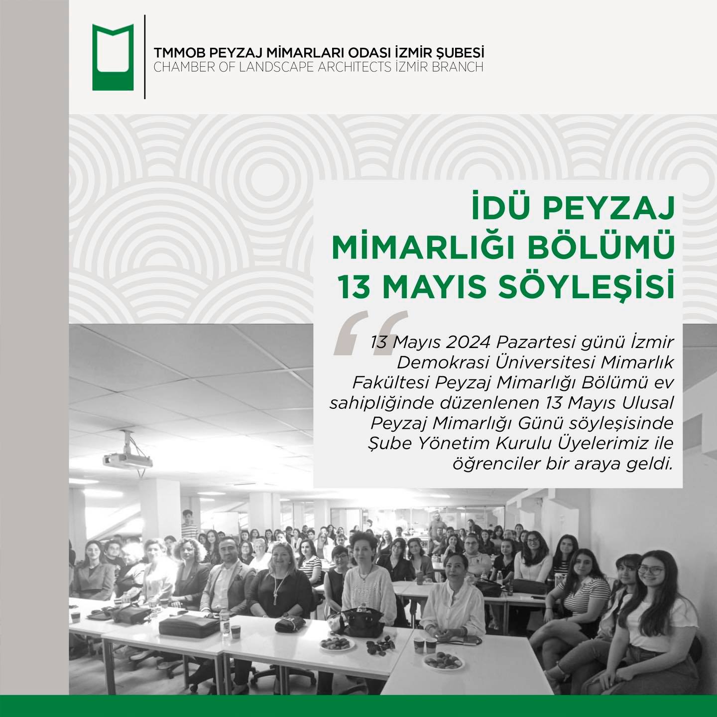 İDÜ PEYZAJ MİMARLIĞI BÖLÜMÜ 13 MAYIS SÖYLEŞİSİ