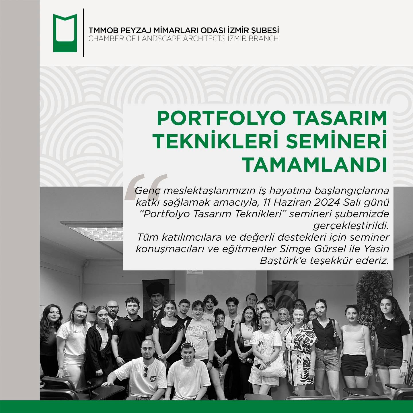 PORTFOLYO TASARIM TEKNİKLERİ SEMİNERİ TAMAMLANDI