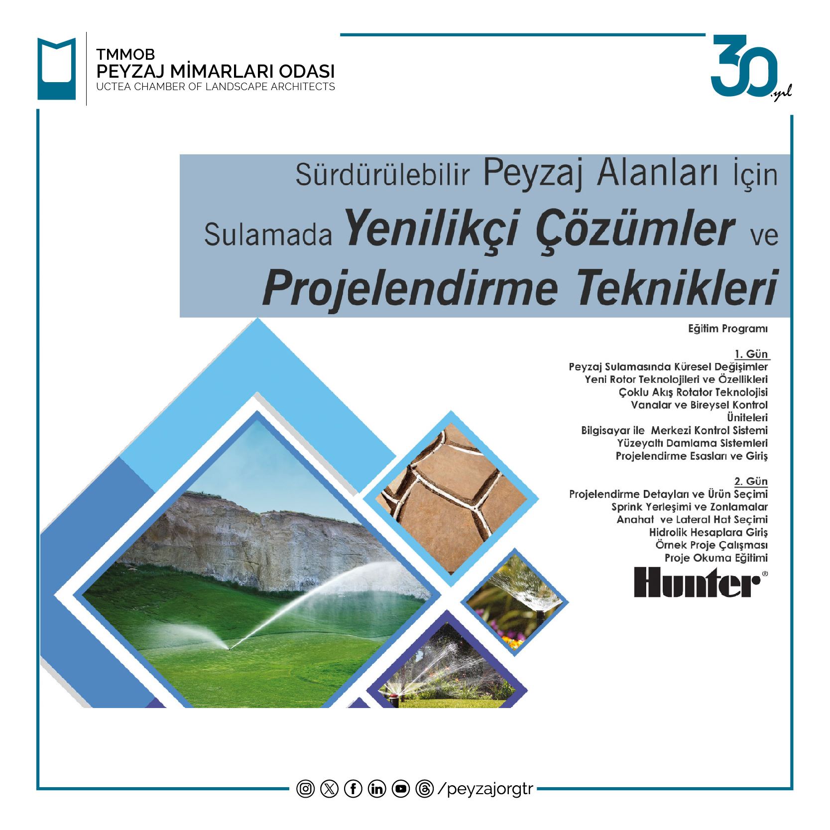 EĞİTİM | SÜRDÜRÜLEBİLİR PEYZAJ ALANLARI İÇİN SULAMADA YENİLİKÇİ ÇÖZÜMLER VE PROJELENDİRME TEKNİKLERİ