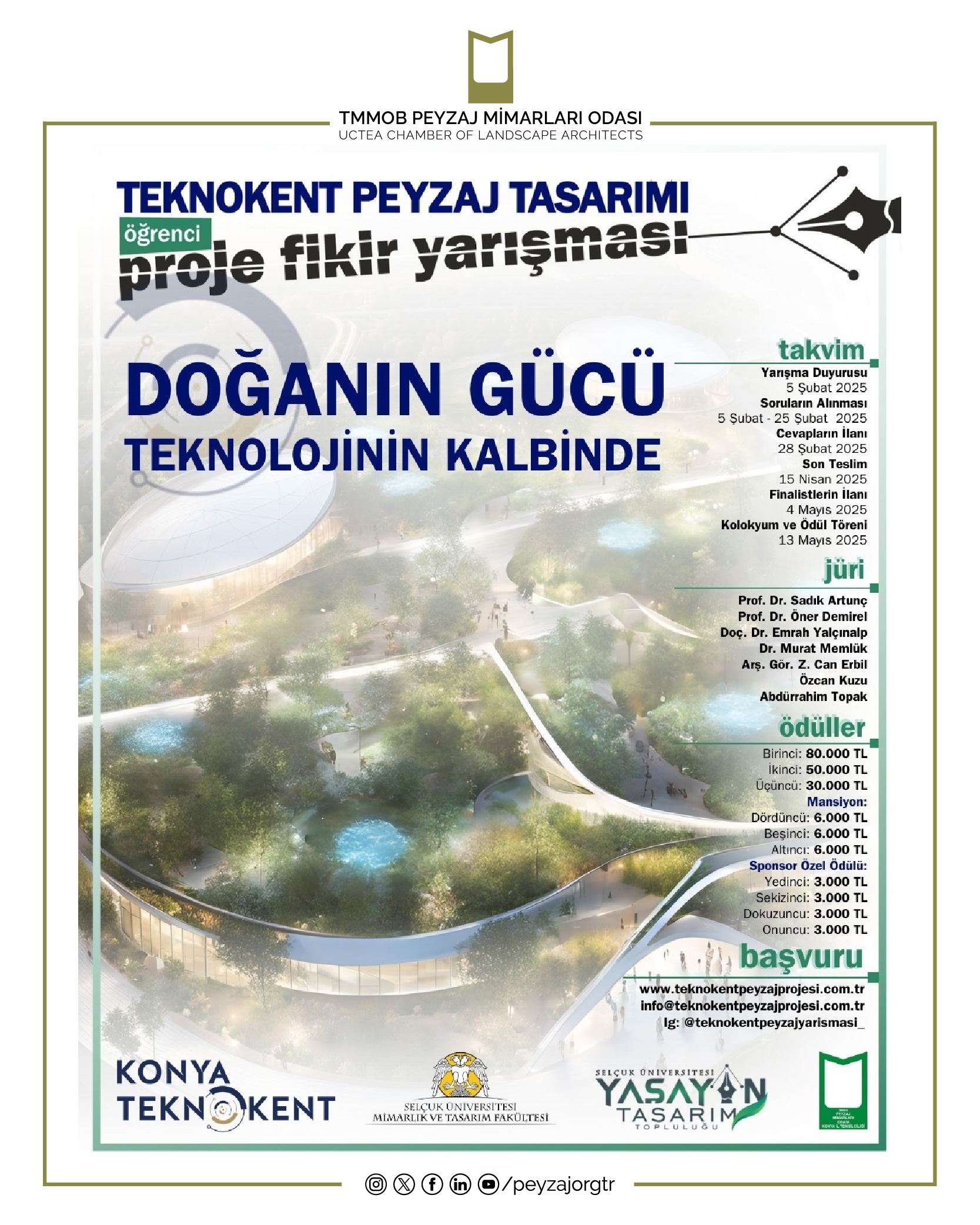 ÖĞRENCİ YARIŞMASI | KONYA TEKNOKENT PEYZAJ TASARIMI PROJE FİKİR YARIŞMASI