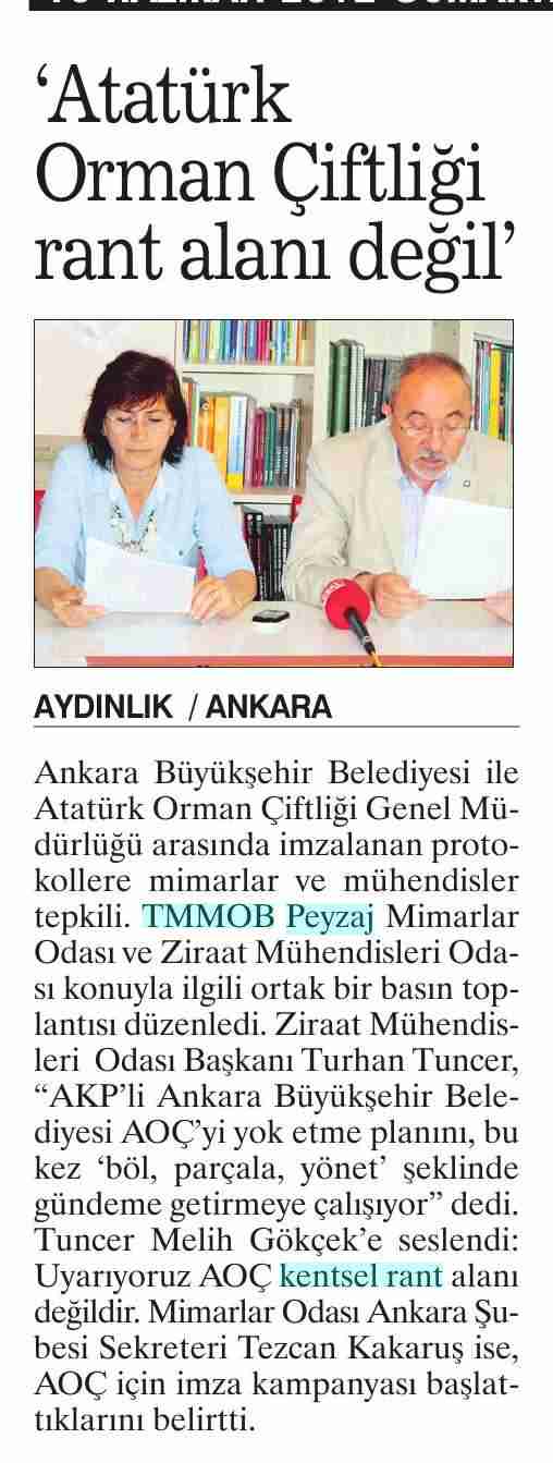 AYDINLIK- ATATÜRK ORMAN ÇİFTLİĞİ RANT ALANI DEĞİL