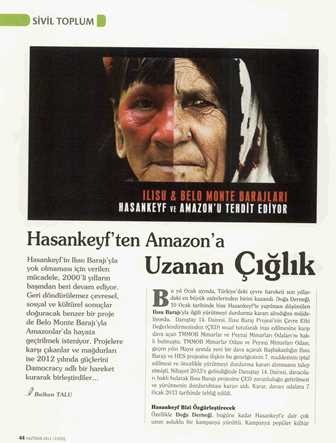 HASANKEYF`TEN AMAZON`A UZANAN ÇIĞLIK- EKO IQ DERGİSİ