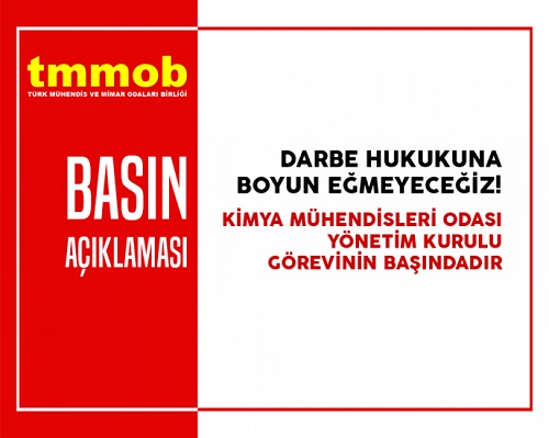 TMMOB BASIN AÇIKLAMASI: DARBE HUKUKUNA BOYUN EĞMEYECEĞİZ!