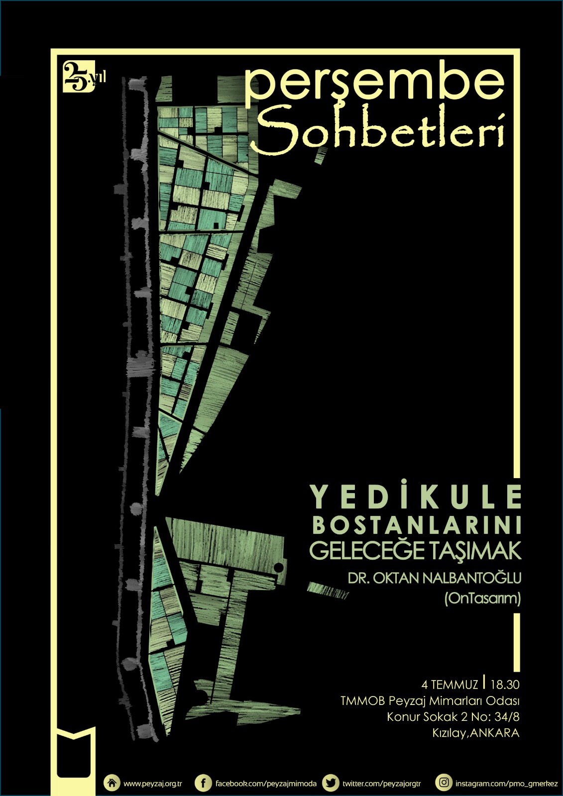 PERŞEMBE SOHBETİ: YEDİKULE BOSTANLARINI GELECEĞE TAŞIMAK TEMMUZ / 2019