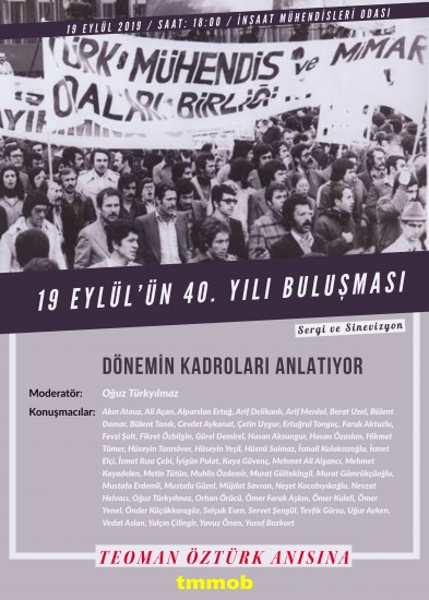 19 EYLÜL'ÜN 40. YILI BULUŞMASI DÜZENLENİYOR