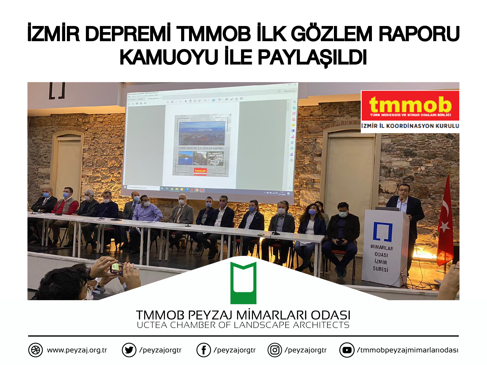 İZMİR DEPREMİ TMMOB İLK GÖZLEM RAPORU KAMUOYU İLE PAYLAŞILDI