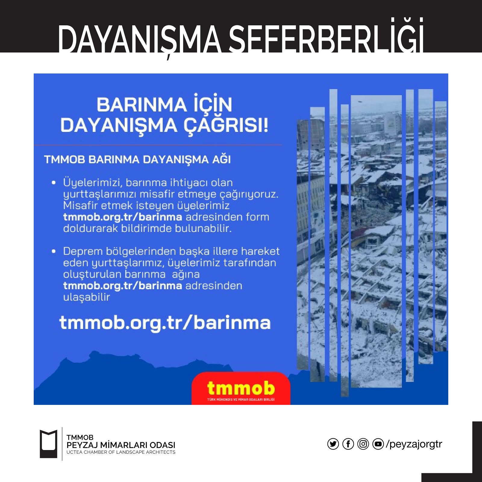 TMMOB BARINMA AĞI İÇİN ÇAĞRI!