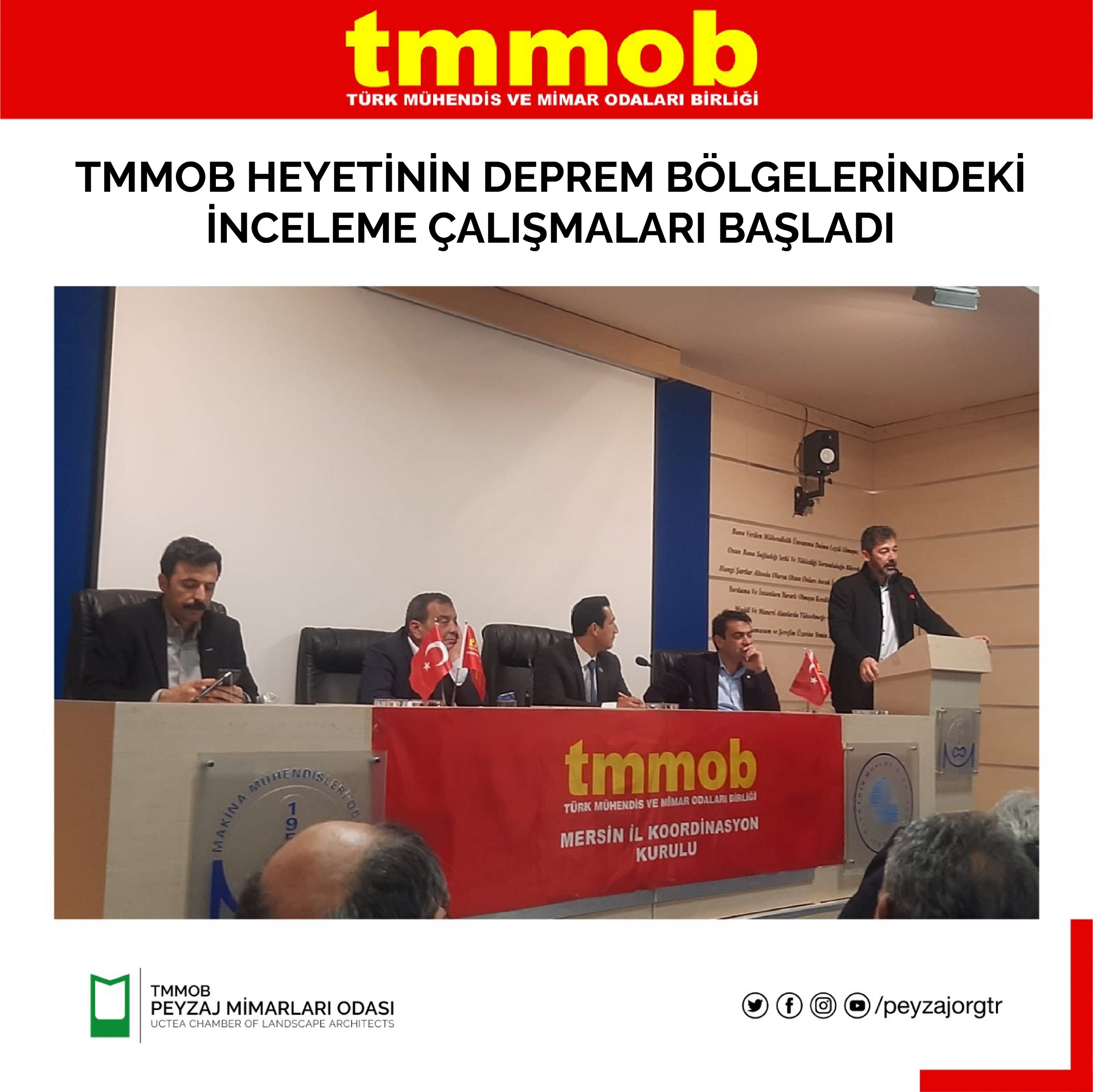 TMMOB HEYETİNİN DEPREM BÖLGELERİNDEKİ İNCELEME ÇALIŞMALARI BAŞLADI