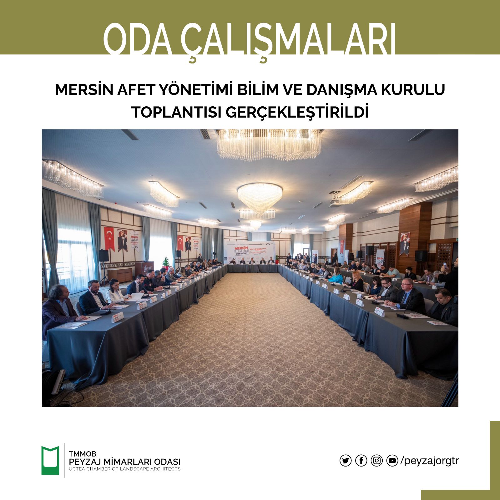 MERSİN AFET YÖNETİMİ BİLİM VE DANIŞMA KURULU TOPLANTISI GERÇEKLEŞTİRİLDİ