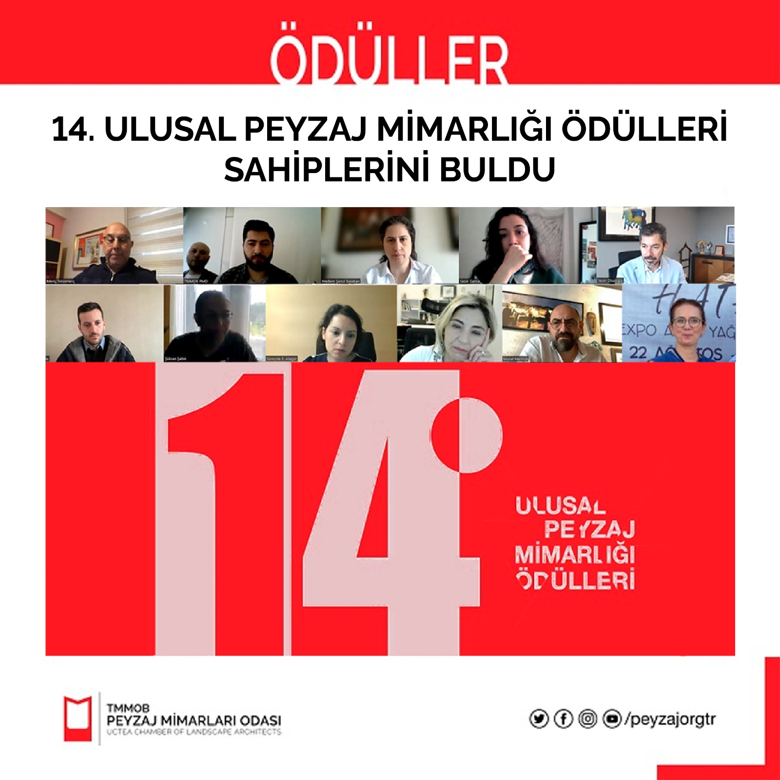 14. ULUSAL PEYZAJ MİMARLIĞI ÖDÜLLERİ SAHİPLERİNİ BULDU